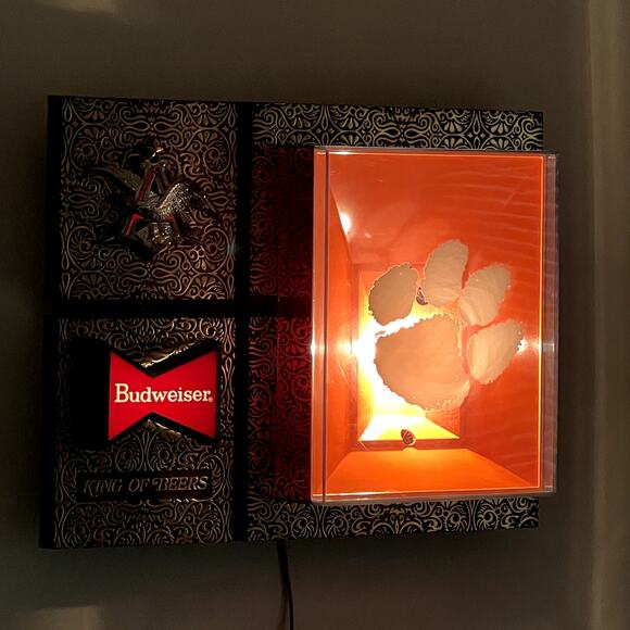 Vntg Anheuser-Busch, Budweiser Wall Sconce Display, Russel S. Kribs, Itm 005-220 - Picture 3 of 7